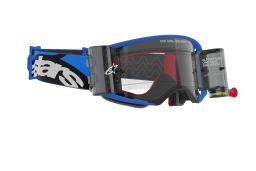 Okuliare SUPERTECH STREAM ROLL-OFF WIDE VISION, ALPINESTARS (modrá, číre plexi a roll-off systém) 2025
