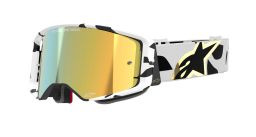 Okuliare SUPERTECH CORP, ALPINESTARS (bílá/zlatá, zrkadlové zlaté plexi) 2025