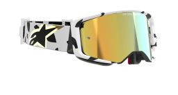 Okuliare SUPERTECH CORP, ALPINESTARS (bílá/zlatá, zrkadlové zlaté plexi) 2025