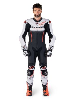 Jednodielna kombinéza GP-R7, TECH-AIR ready/kompatibilní, ALPINESTARS (bílá/černá/červená fluo) 2026