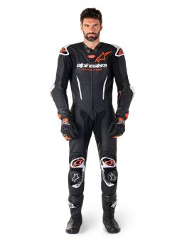 Jednodielna kombinéza GP-R7, TECH-AIR ready/kompatibilní, ALPINESTARS (černá/bílá/červená fluo) 2026