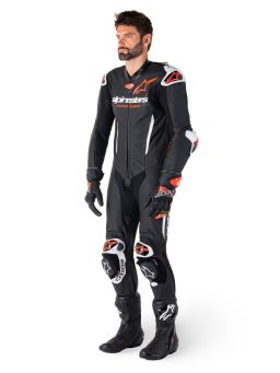 Jednodielna kombinéza GP-R7, TECH-AIR ready/kompatibilní, ALPINESTARS (černá/bílá/červená fluo) 2026