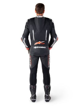 Jednodielna kombinéza GP-R7, TECH-AIR ready/kompatibilní, ALPINESTARS (černá/bílá/červená fluo) 2026