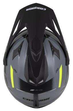 Prilba Tour 2.0 X-tra, CASSIDA (šedá/žlutá fluo/černá/černý matný šilt, plexi s prípravou pre Pinlock) 2025