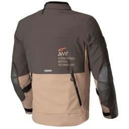 Bunda AMT-8 STRETCH DRYSTAR XF, ALPINESTARS (tmavo hnědá/tmavá khaki) 2025