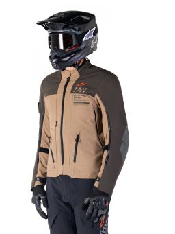 Bunda AMT-8 STRETCH DRYSTAR XF, ALPINESTARS (tmavo hnědá/tmavá khaki) 2025