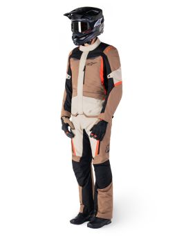 Bunda ST-1 WATERPROOF, ALPINESTARS (tmavá khaki/písková/černá/červená fluo) 2025