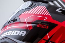 Prilba Road Runner TechniX, CASSIDA (červená/černá/bílá/šedá/černý matný šilt, plexi s prípravou pre Pinlock) 2025