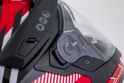 Prilba Road Runner TechniX, CASSIDA (červená/černá/bílá/šedá/černý matný šilt, plexi s prípravou pre Pinlock) 2025