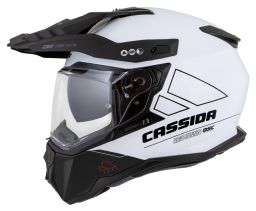 Prilba Road Runner Dual, CASSIDA (bílá/černá/černý matný šilt, plexi s prípravou pre Pinlock) 2025
