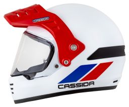 Prilba FormX FlatOut, CASSIDA (bílá/modrá/červená/červený šilt) 2025