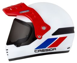 Prilba FormX FlatOut, CASSIDA (bílá/modrá/červená/červený šilt) 2025