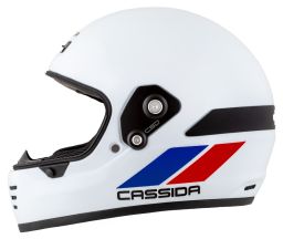Prilba FormX FlatOut, CASSIDA (bílá/modrá/červená/červený šilt) 2025
