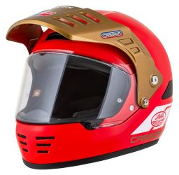 Prilba FormX Jawa RotaX, CASSIDA (červená/bílá/zlatá/černý matný šilt) 2025