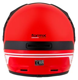Prilba FormX Jawa RotaX, CASSIDA (červená/bílá/zlatá/černý matný šilt) 2025