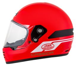 Prilba FormX Jawa RotaX, CASSIDA (červená/bílá/zlatá/černý matný šilt) 2025