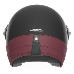Prilba HERITAGE, NOX PREMIUM (čierna matná, červená koža) 2025