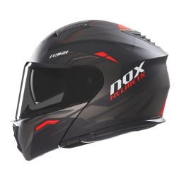 Prilba N968 Ultra, NOX (čierna matná,červená) 2025