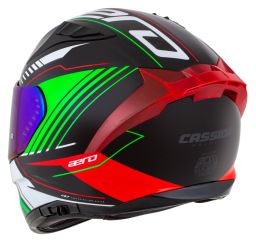 Prilba Aero Drome, CASSIDA (čierna met./červená/zelená/bílá) 2025