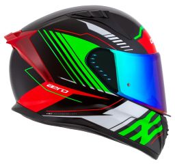 Prilba Aero Drome, CASSIDA (čierna met./červená/zelená/bílá) 2025