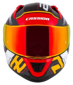 Prilba Aero Drome, CASSIDA (čierna met./oranžová/červená/bílá) 2025