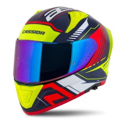Prilba Aero Drome, CASSIDA (modrá met./žlutá/oranžová/červená/bílá) 2025