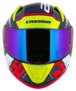 Prilba Aero Drome, CASSIDA (modrá met./žlutá/oranžová/červená/bílá) 2025