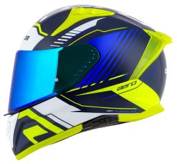 Prilba Aero Drome, CASSIDA (modrá/žlutá fluo/světle modrá/bílá) 2025