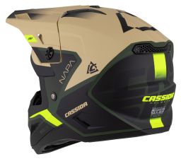 Prilba Cross Cup 2 Napa Junior, CASSIDA, detská (písková/zelená/žlutá fluo/černá matná) 2026