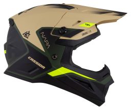 Prilba Cross Cup 2 Napa Junior, CASSIDA, detská (písková/zelená/žlutá fluo/černá matná) 2026
