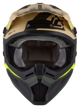 Prilba Cross Cup 2 Napa Junior, CASSIDA, detská (písková/zelená/žlutá fluo/černá matná) 2026