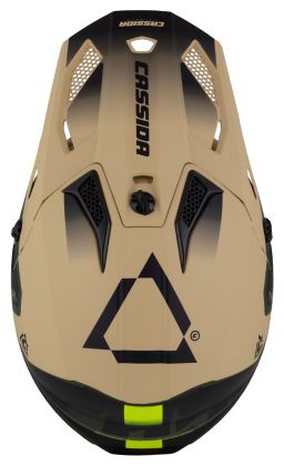 Prilba Cross Cup 2 Napa Junior, CASSIDA, detská (písková/zelená/žlutá fluo/černá matná) 2026