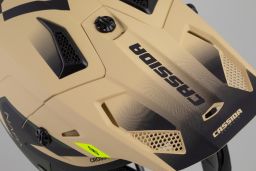 Prilba Cross Cup 2 Napa Junior, CASSIDA, detská (písková/zelená/žlutá fluo/černá matná) 2026