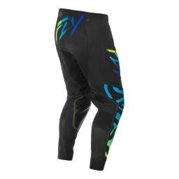 Nohavice EVOLUTION, FLY RACING - USA 2025 (černá/modrá/hi-vis)