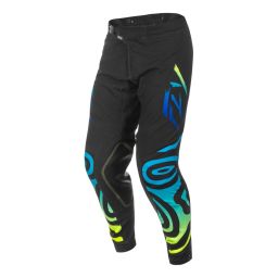 Nohavice EVOLUTION, FLY RACING - USA 2025 (černá/modrá/hi-vis)