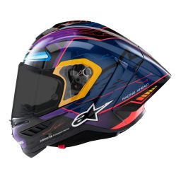 Prilba SUPERTECH R10 limitovaná edícia MARTINATOR JORGE MARTIN, ALPINESTARS (modrá/fialová/červená/žlutá) 2025