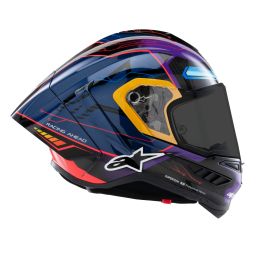 Prilba SUPERTECH R10 limitovaná edícia MARTINATOR JORGE MARTIN, ALPINESTARS (modrá/fialová/červená/žlutá) 2025
