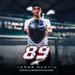 Prilba SUPERTECH R10 limitovaná edícia MARTINATOR JORGE MARTIN, ALPINESTARS (modrá/fialová/červená/žlutá) 2025