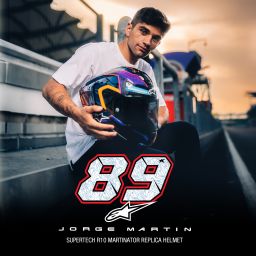 Prilba SUPERTECH R10 limitovaná edícia MARTINATOR JORGE MARTIN, ALPINESTARS (modrá/fialová/červená/žlutá) 2025