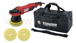Leštička excentrická KUNZER 950 W, regulace otáček 2000-4800 ot./min, včetně kotoučů a tašky