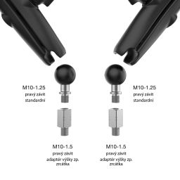Kompletné sestava zrkadiel Tough-Mirror (pre závit M10x1,25 a M10x1,5) , RAM Mounts