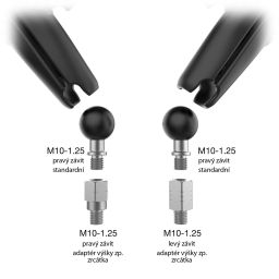 Kompletné sestava zrkadiel Tough-Mirror (1x ľavý závit M10x1,25) , RAM Mounts