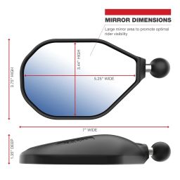 Kompletné sestava zrkadiel Tough-Mirror (1x ľavý závit M10x1,25) , RAM Mounts