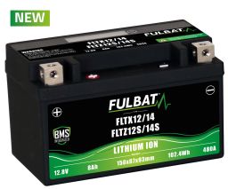 Lítiová batérie& LiFePO4& YTX12-BS, YTX14-BS, YTZ12S-BS, YTZ14S-BS& FULBAT& 12V, 8Ah, 480A, hmotnosť 1,20 kg, 150x87x93