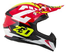 Prilba X1.9 TARGA, ZED (červená/žlutá fluo/černá/bílá) 2025
