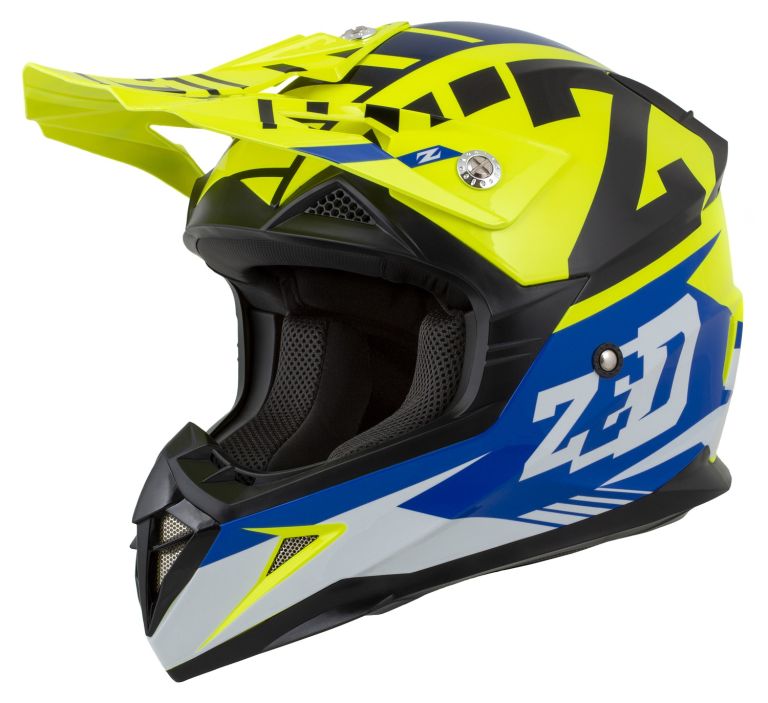Prilba X1.9 TARGA, ZED (žltá fluo/modrá/černá/bílá) 2025
