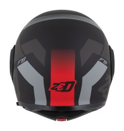 Prilba F19, ZED (čierna matná/červená fluo/šedá) 2025