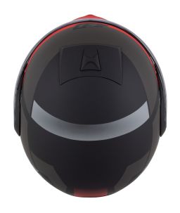 Prilba F19, ZED (čierna matná/červená fluo/šedá) 2025