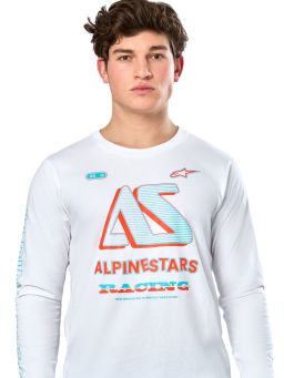 Triko AYESS CSF dlhý rukáv, ALPINESTARS (biela)