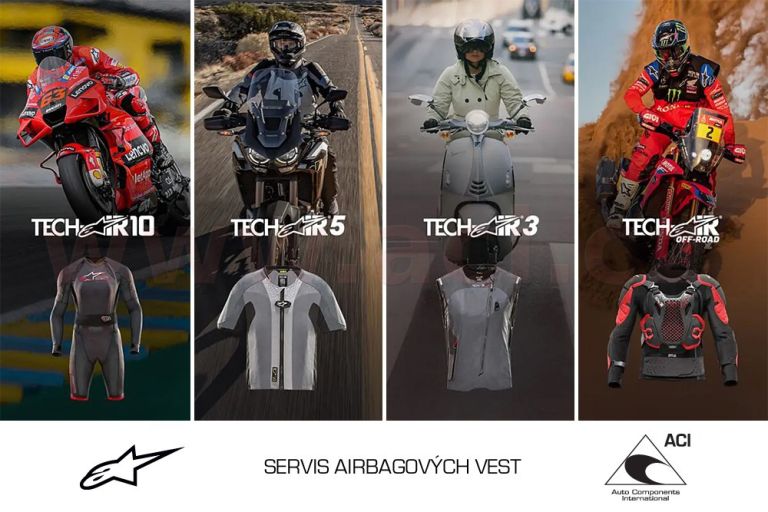 Běžný servis/pravidelná kontrolní prohlídka airbagových vest TECH-AIR®5/10/3/OFF-ROAD/7X